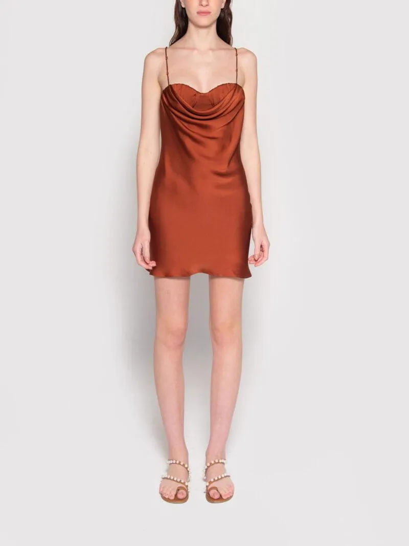BRIGID DRESS BROWN