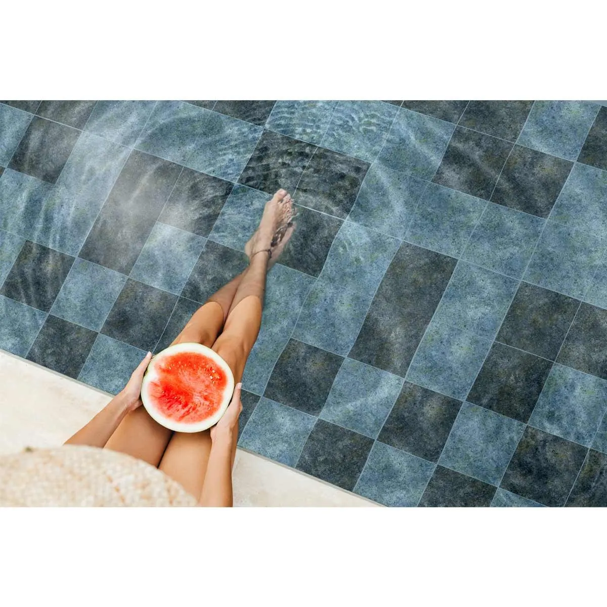 Pared Tahoe Azul Oscuro Multitono 20.5X20.5