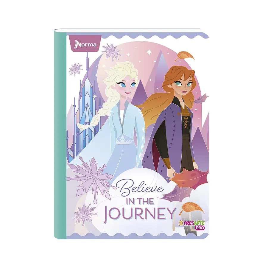 Cuaderno Cosido Norma X-Presarte Frozen 50 Hojas Cuadros
