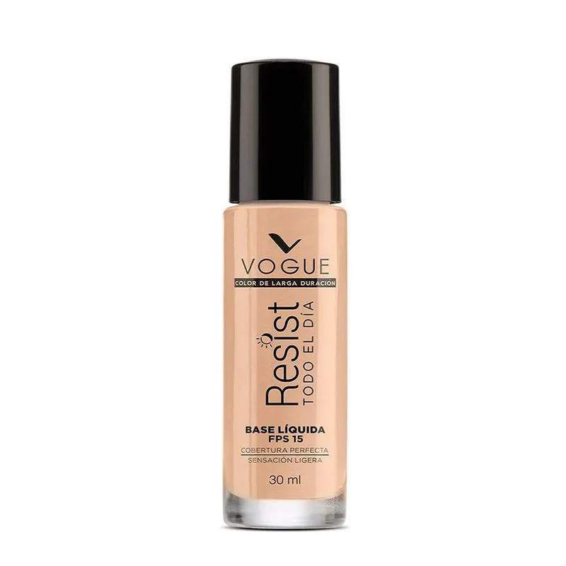 Base Liquida Vogue Resist Glamour Frasco X 30 Ml