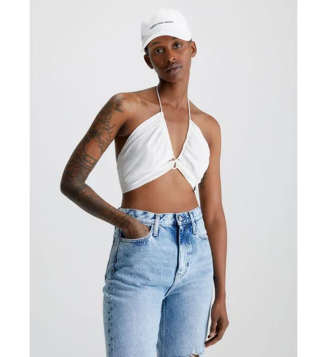 Top Con Tiras Calvin Klein Mujer Blanco