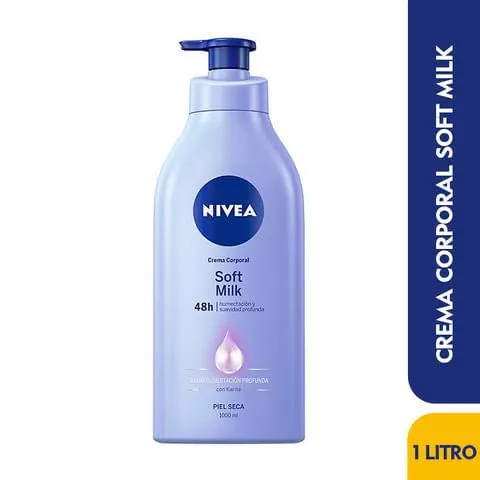 Crema Nivea Soft Milk Piel Seca Frasco X 1000 Ml