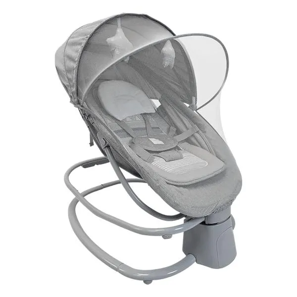Silla Mecedora Columpio para Bebé 4 en 1 Gris - Premium Baby