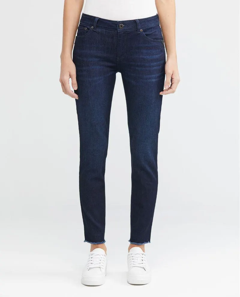 Jean de Mujer Low Rise, Rusty, Bota Skinny - Azul Ultra Oscuro