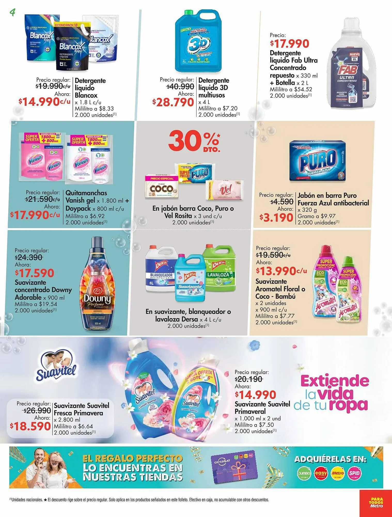 Catalogo de Catálogo Metro 17 de agosto al 3 de septiembre 2023 - Pag 4