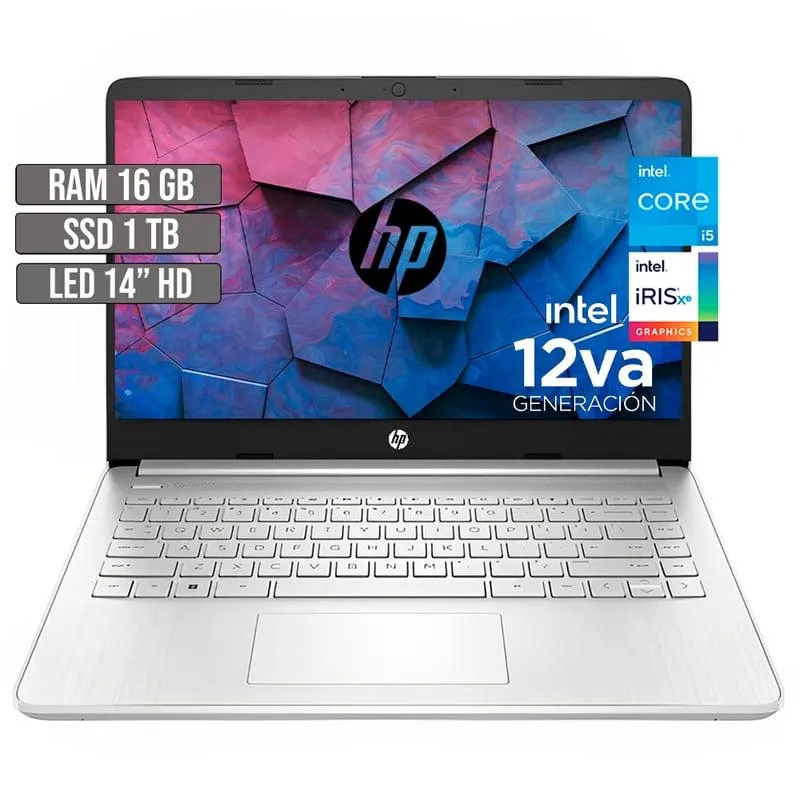 PORTATIL HP INTEL CORE I5-1235U SSD 1TB RAM 16GB LED 14HD PLATA