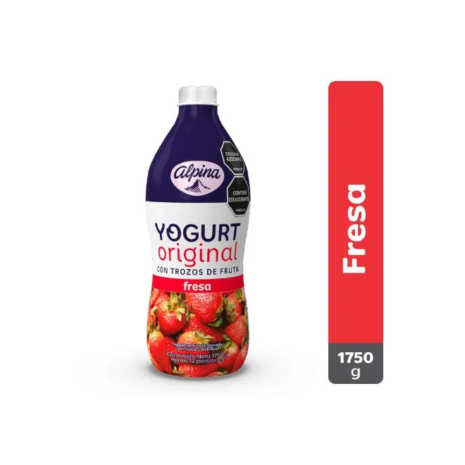 Yogurt Original Alpina Fresa Botella 1750 g