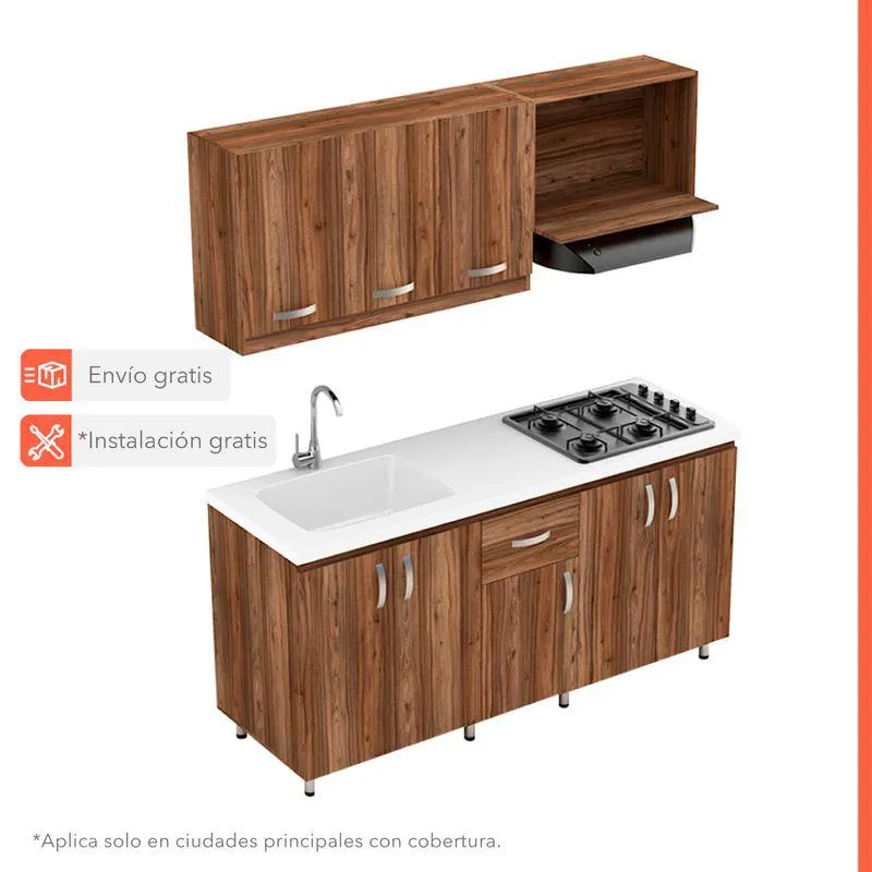 Cocina Cohoes 158*180*60Cm Gracia/Sikuani