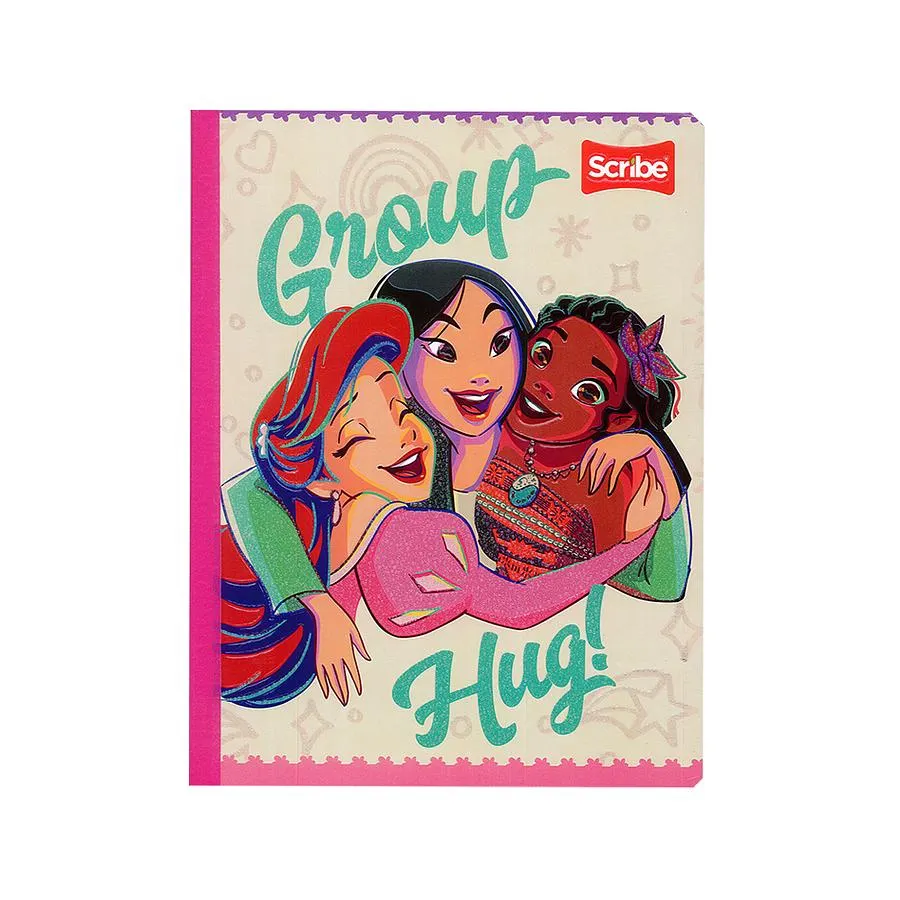 Cuaderno Cosido Princesas 100 Hojas Cuadros