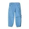 Jogger cargo lavado medio para niña