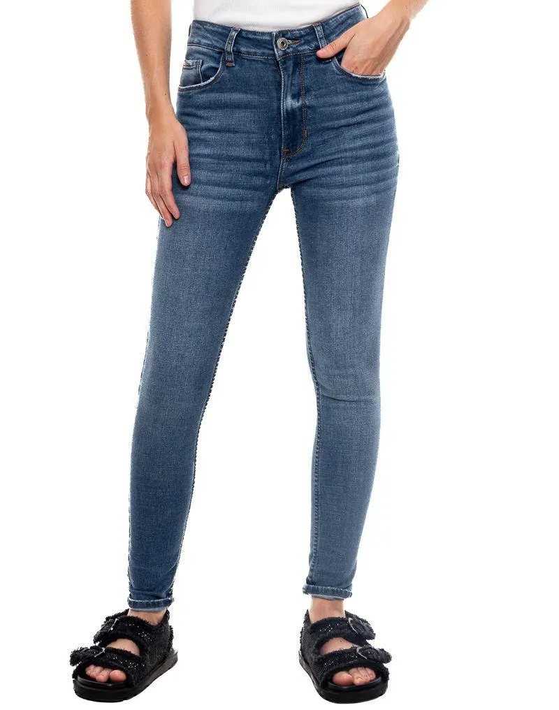 Medium Waist Skinny Fit Jeans Tono Medio Eco Recycle