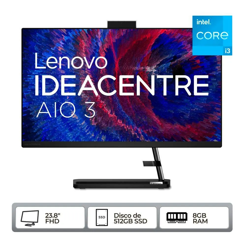 All In One LENOVO Intel Core i3 1215U RAM 8 GB 512 GB SSD IdeaCentre AIO 3