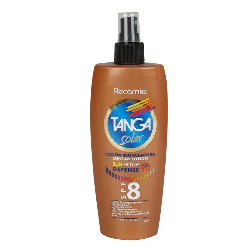 Loción Bronceadora Tanga Solar Spf8+