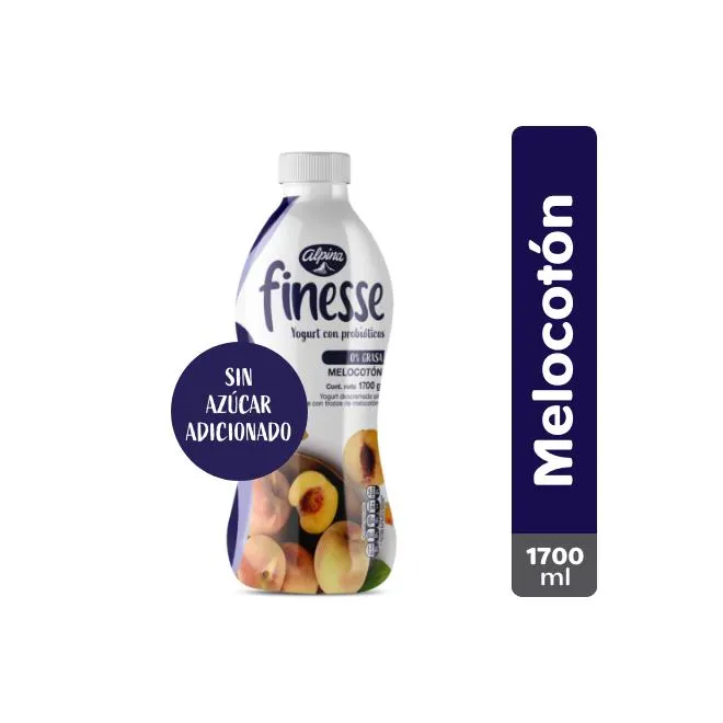 Yogurt Finesse Melocoton Botella 1700 ml