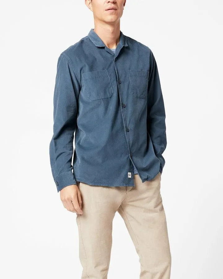 Camisas Dockers Notched Collar Shirt Jacket,Regular Fit Hombre Azules | JWEAQ6107