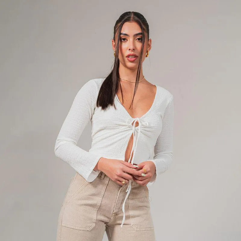 Blusa Semi Amplia Manga Larga Eupho