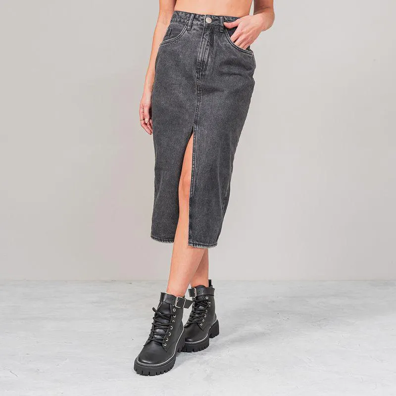 Falda Midi Talle Alto Chubas