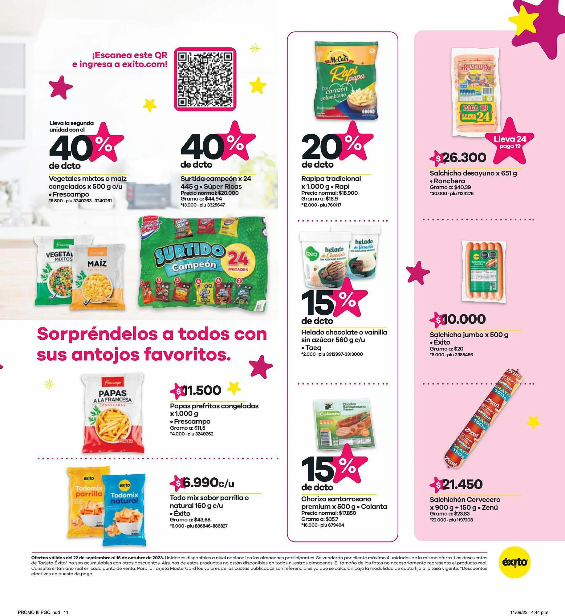 Catalogo de Catálogo Éxito 22 de septiembre al 16 de octubre 2023 - Pag 11