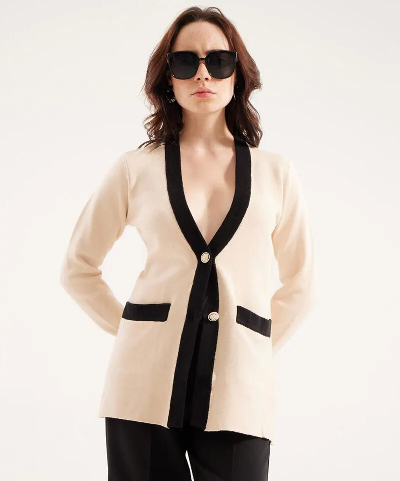 Saco Tejido Tipo Chaqueta