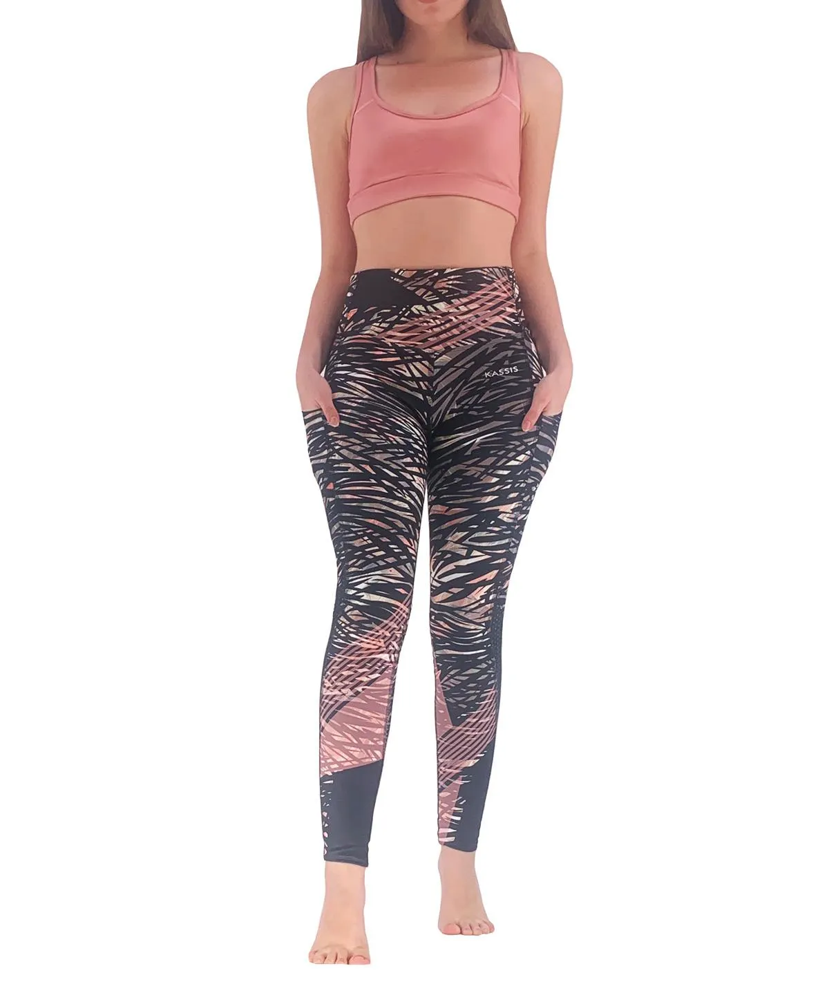 SET TOBILLERO DESIGUAL CAMEL + T SALMON