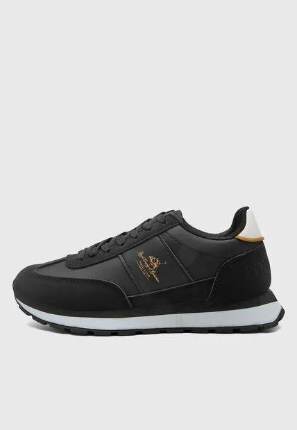 Tenis Lifestyle Negro-Blanco-Dorado Royal County of Berkshire Polo Club