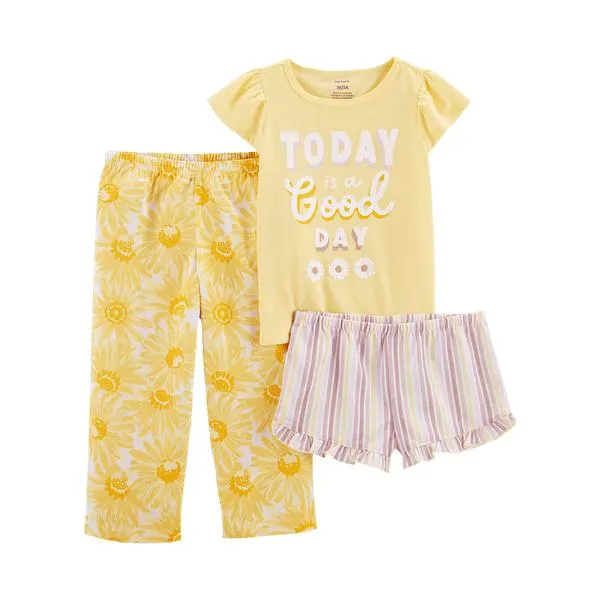 Pijama 3 Piezas Flores Niñas - Carter's