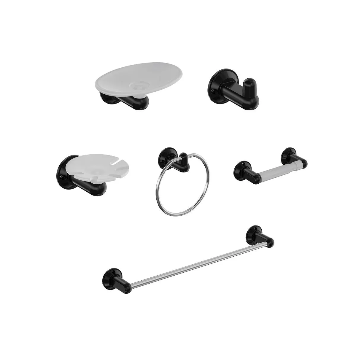 Kit por 6 Accesorios Nilo negro