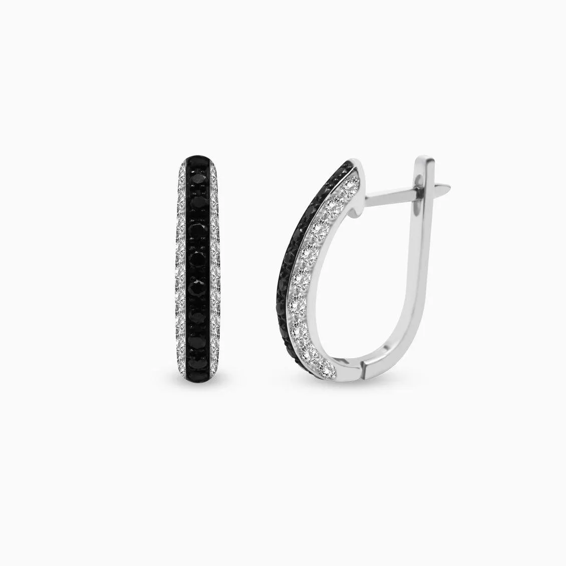 Argollas en oro blanco de 18K con brillantes