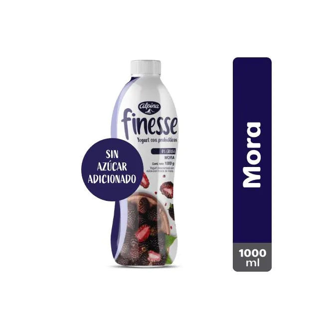 Yogurt Finesse Mora Botella 1000 ml