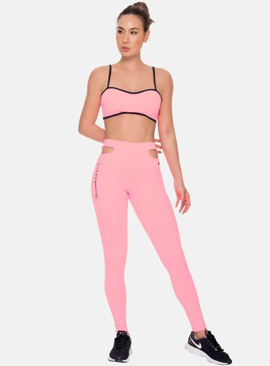 LEGGINS DEPORTIVO MUJER TELA SUPPLEX CON ESTAMPADO Y ABERTURA TALLA ÚNICA