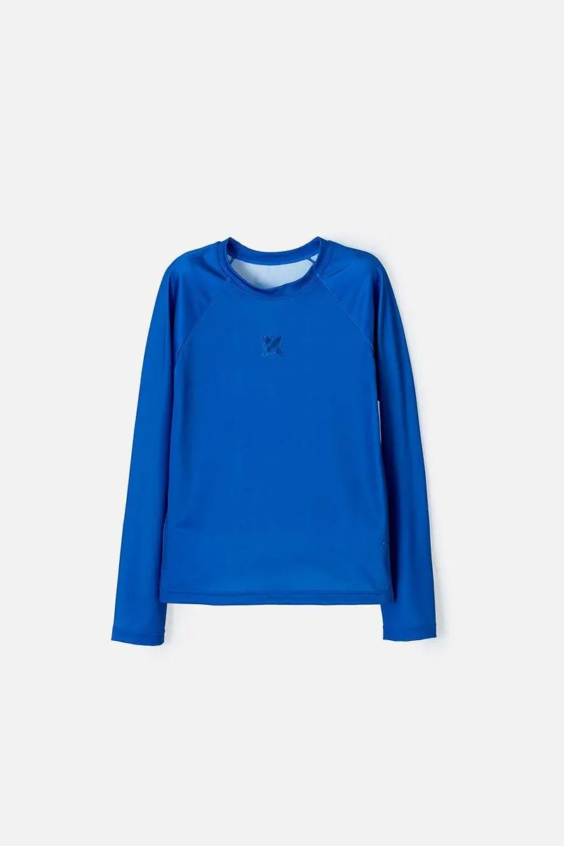 Camiseta de Baño, Mic manga larga azul para Niño