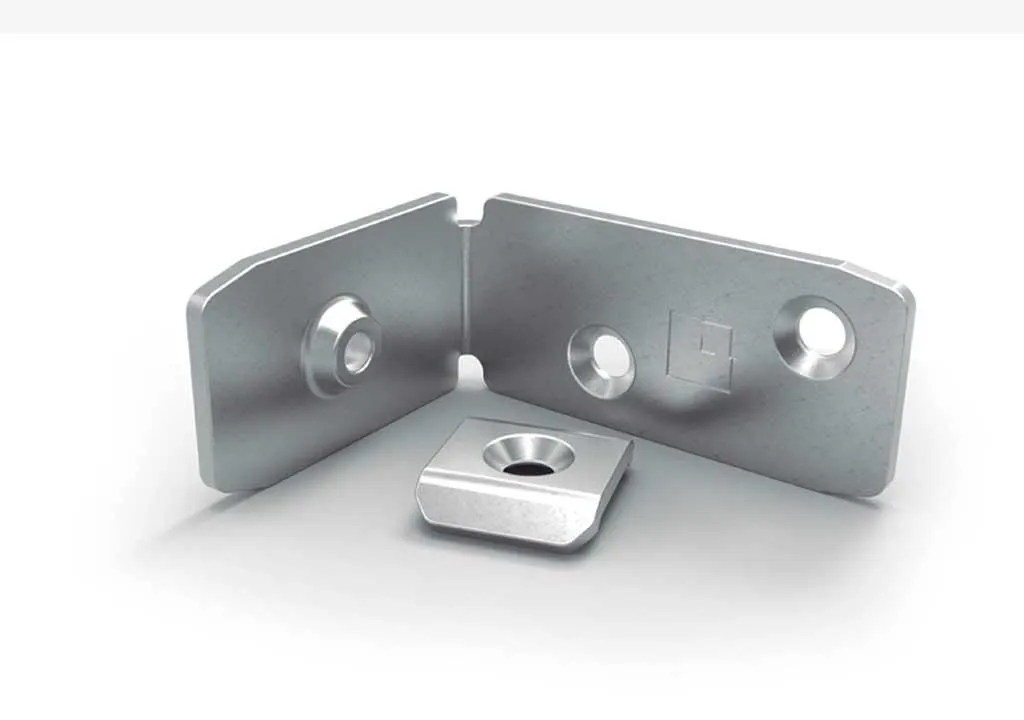 Fijación metalica gola con tornillo