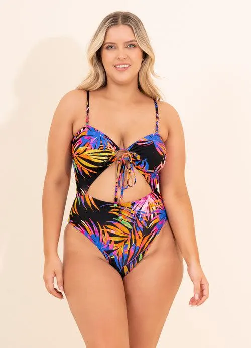 Midnight Tropics Katy Cut Out One Piece