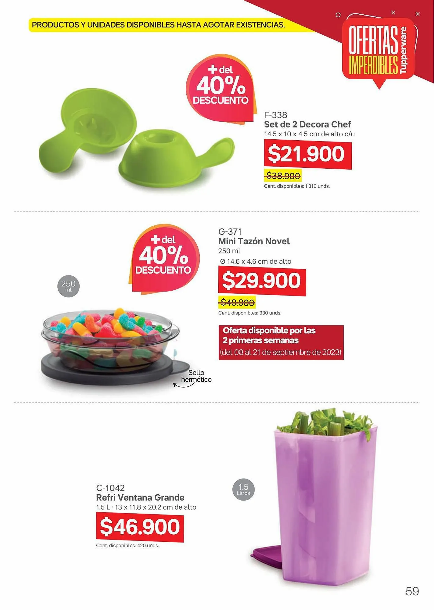 Catalogo de Catálogo Tupperware 8 de septiembre al 5 de octubre 2023 - Pag 59