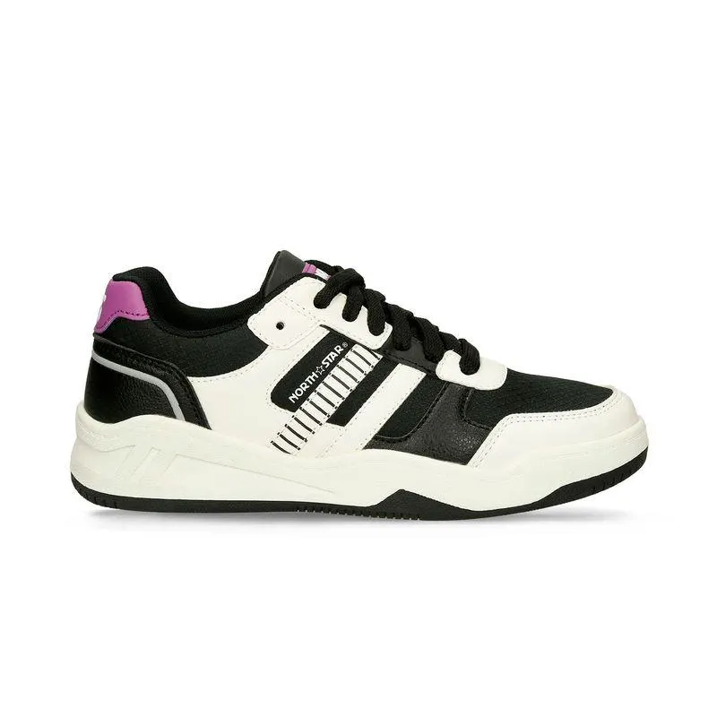 Tenis Casuales Blanco-Negro North Star Iris Break Mujer