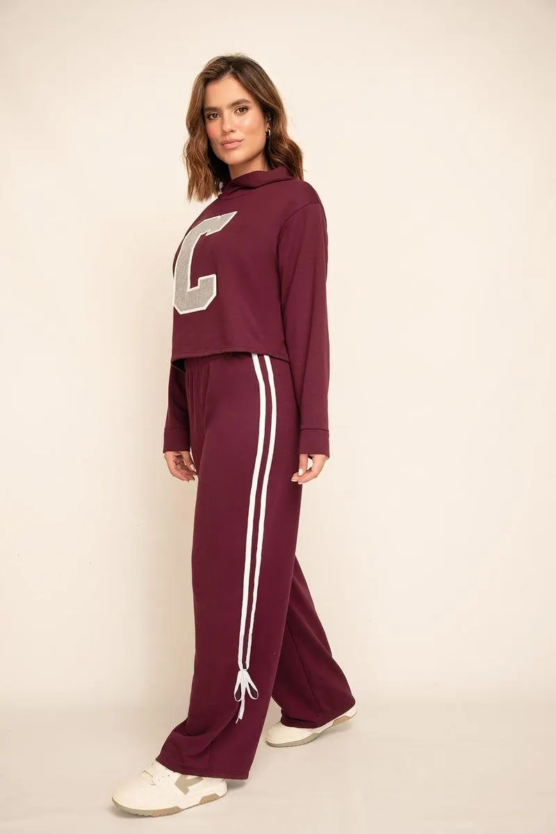 PANTALON BOTA AMPLIA vinotinto