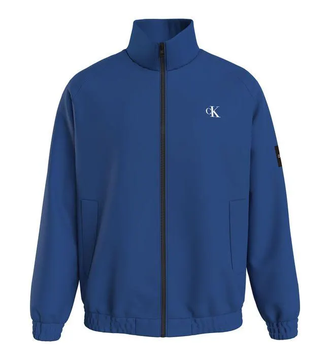 Chaqueta Azul De Poliéster Reciclado Con Cierre Calvin