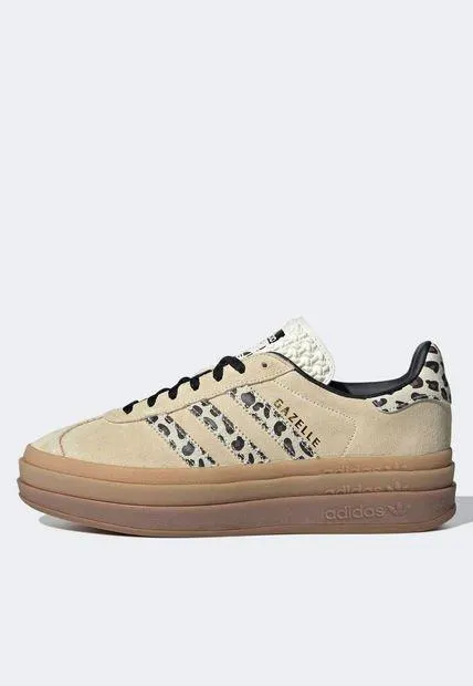 Tenis Lifestyle Beige-Negro adidas Originals Gazelle Bold