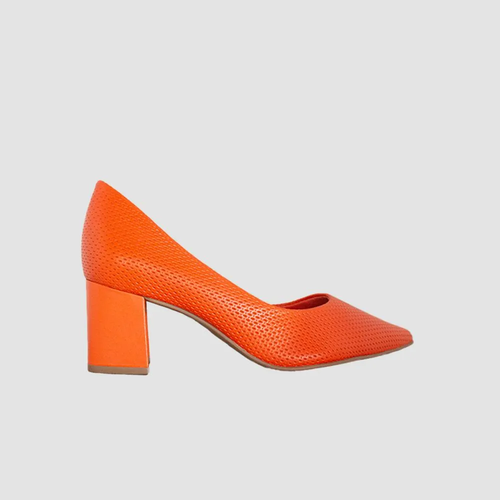 ZAPATILLAS PARA MUJER DEGONA CUERO NARANJA