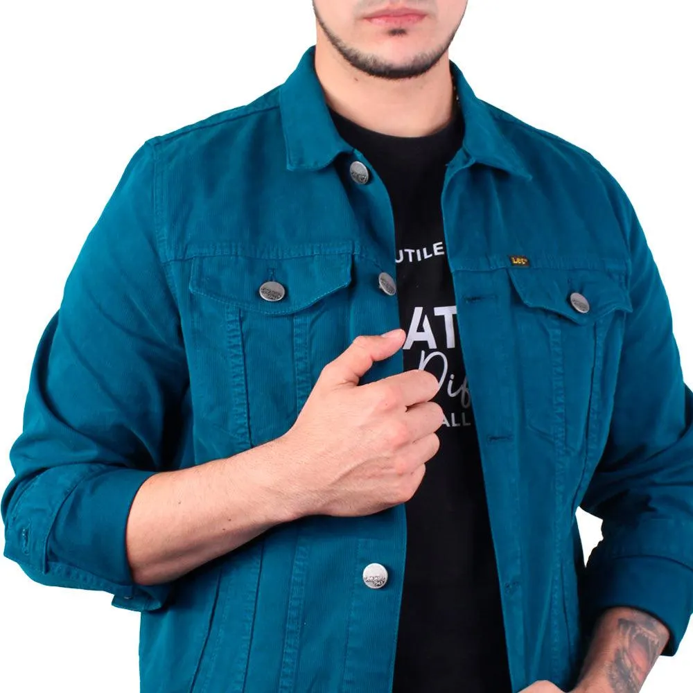 Chaqueta En Denim Clásica Renovada Lec Lee Azul Rey