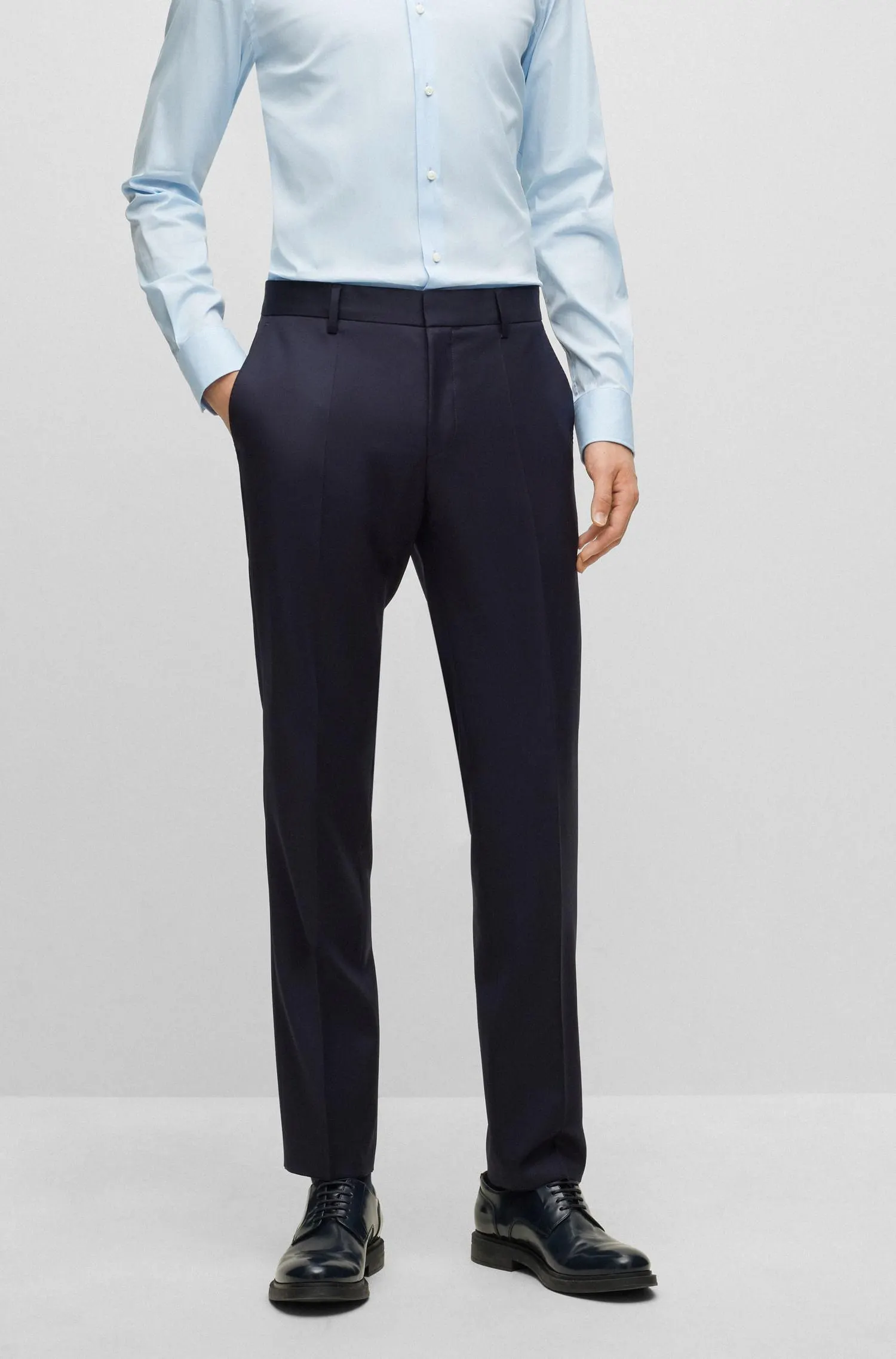 Pantalón Slim Fit De Lana Hombre