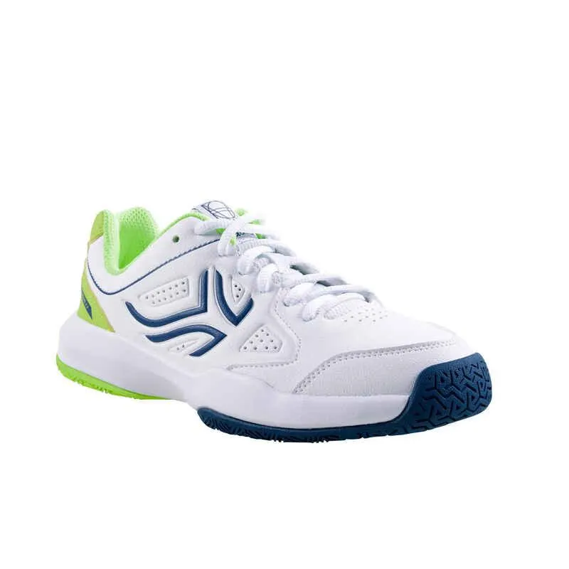 TENIS PARA JUGAR TENIS NIÑO TS530 CORDONES BLANCO AMARILLO