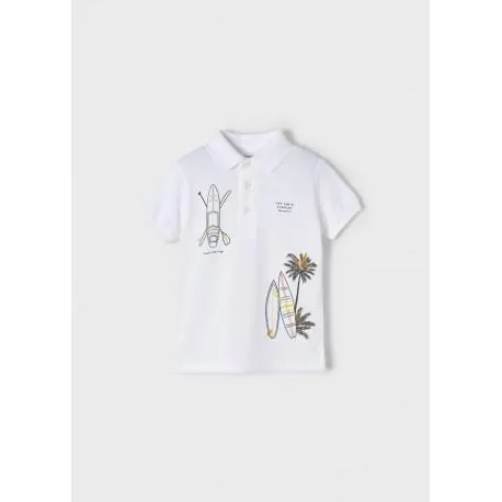 MAYORAL POLO MANGA CORTA NIÑO REF 3109 BLANCO
