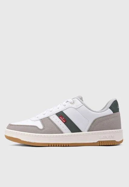 Tenis Lifestyle Blanco-Gris-Verde Levi's Drive Low