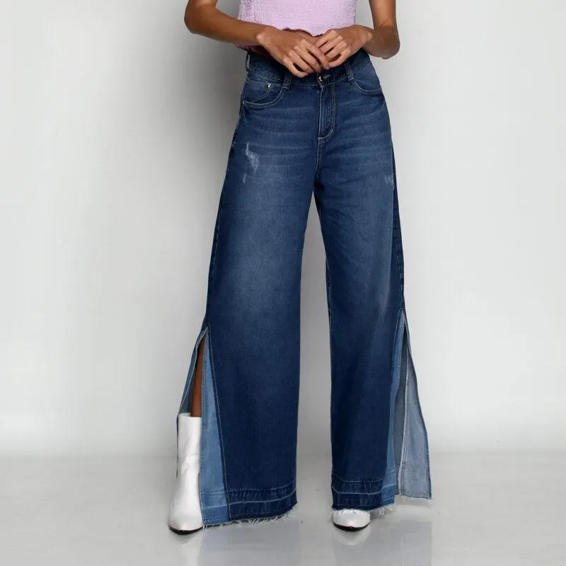 Jean Denim Wide Leg Knz Kisses