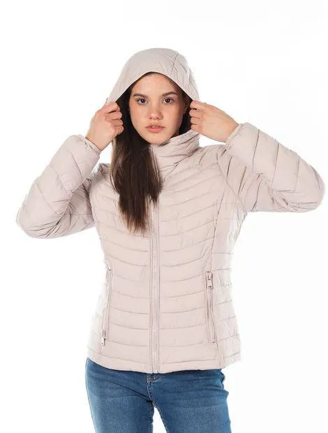 Chaqueta Acolchada Con Cierre Mujer Chocolate Calv