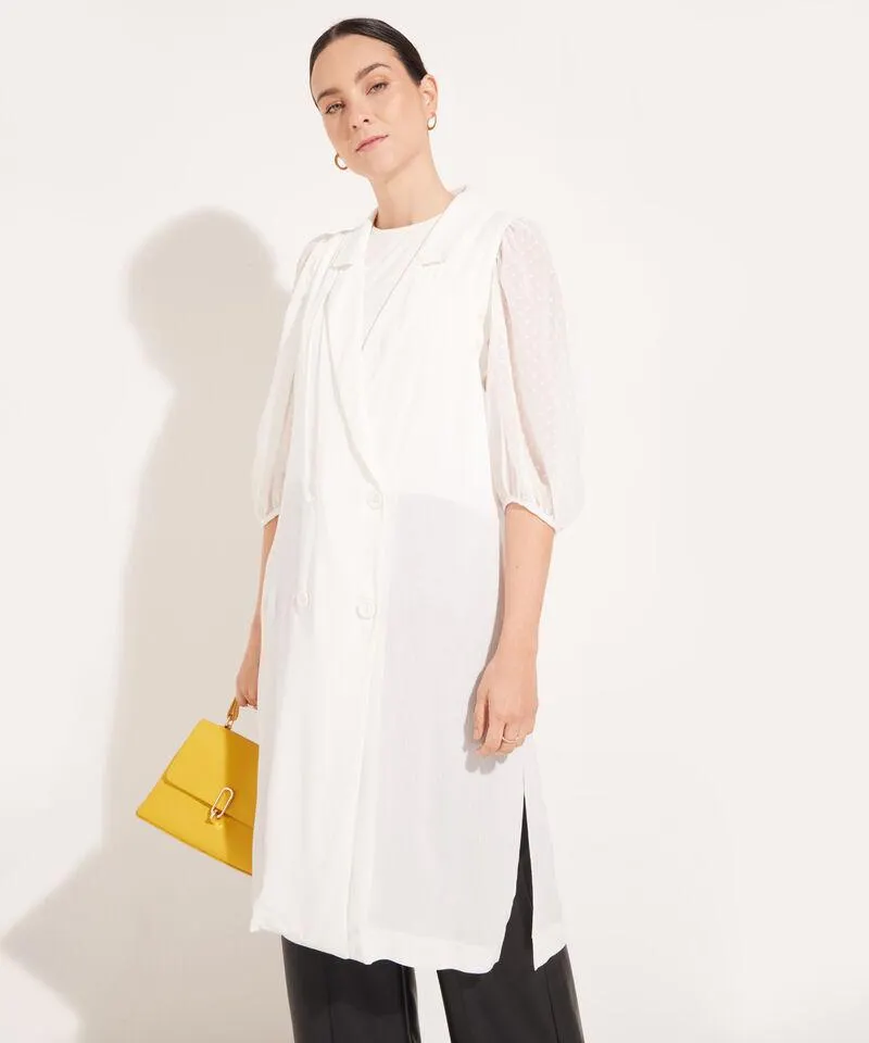 Chaleco Largo Con Aberturas Laterales