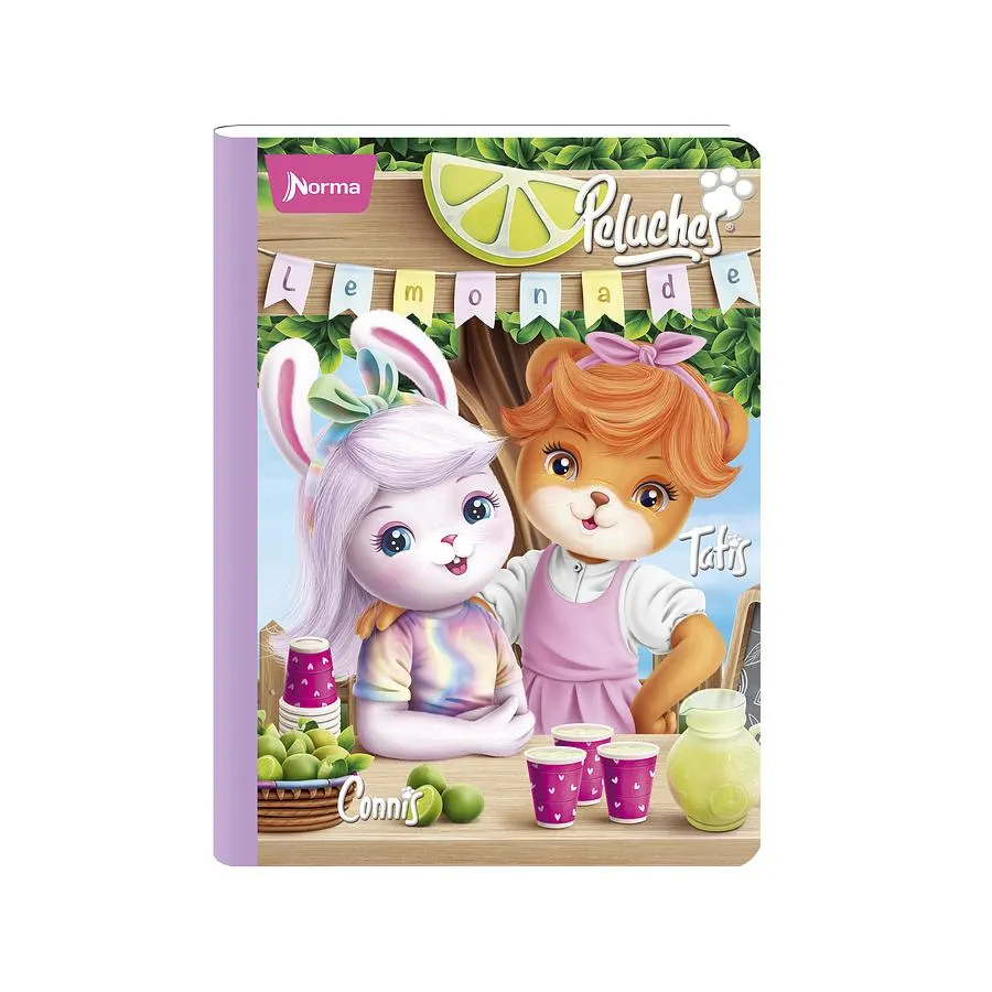 Cuaderno Cosido Norma Peluches 100 Hojas Cuadros