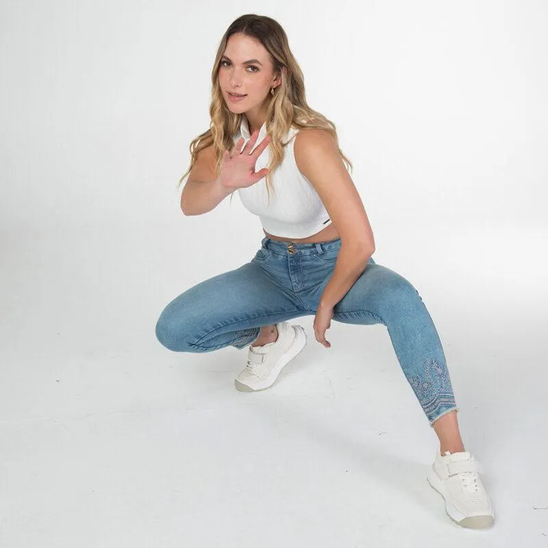 Jean Skinny Bordado Lenon