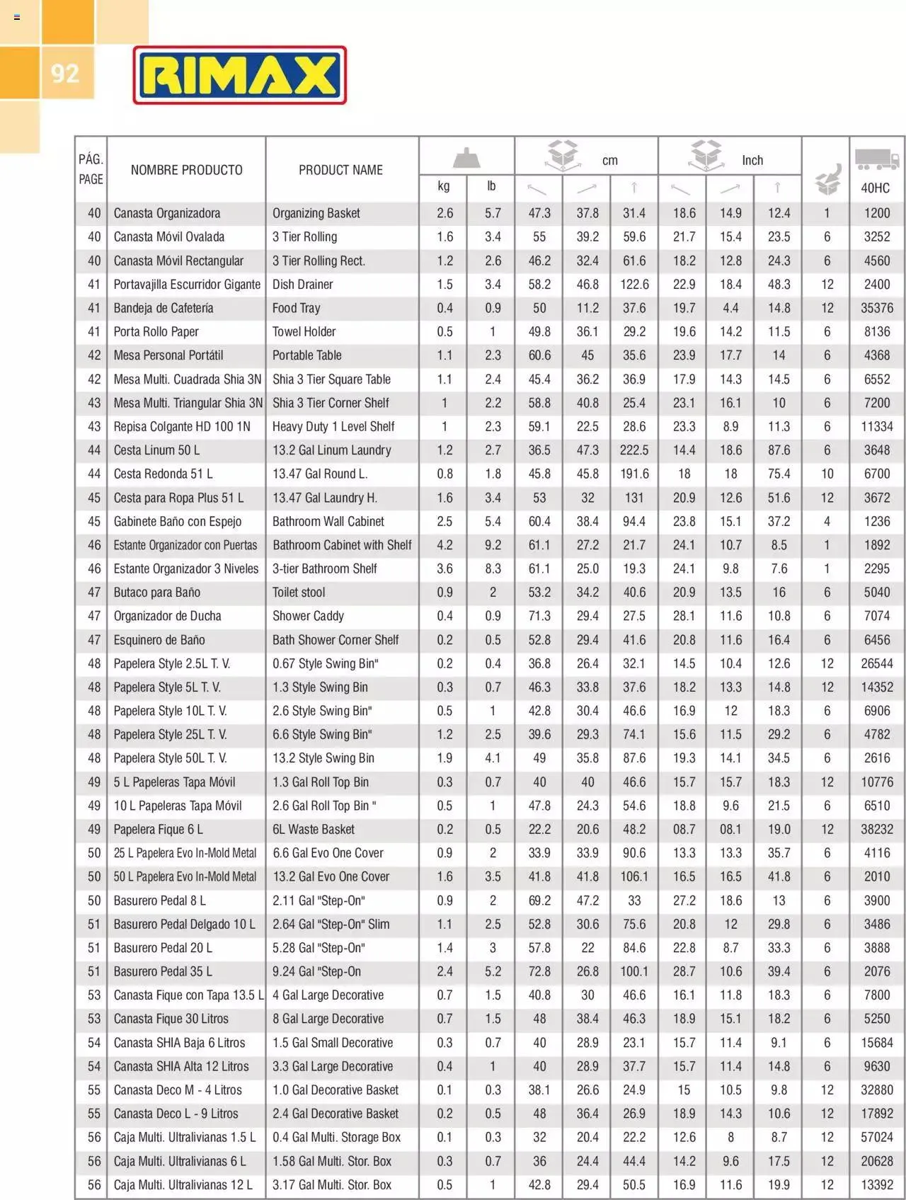 Catalogo de Rimax - Folleto 1 de marzo al 31 de diciembre 2024 - Pag 92